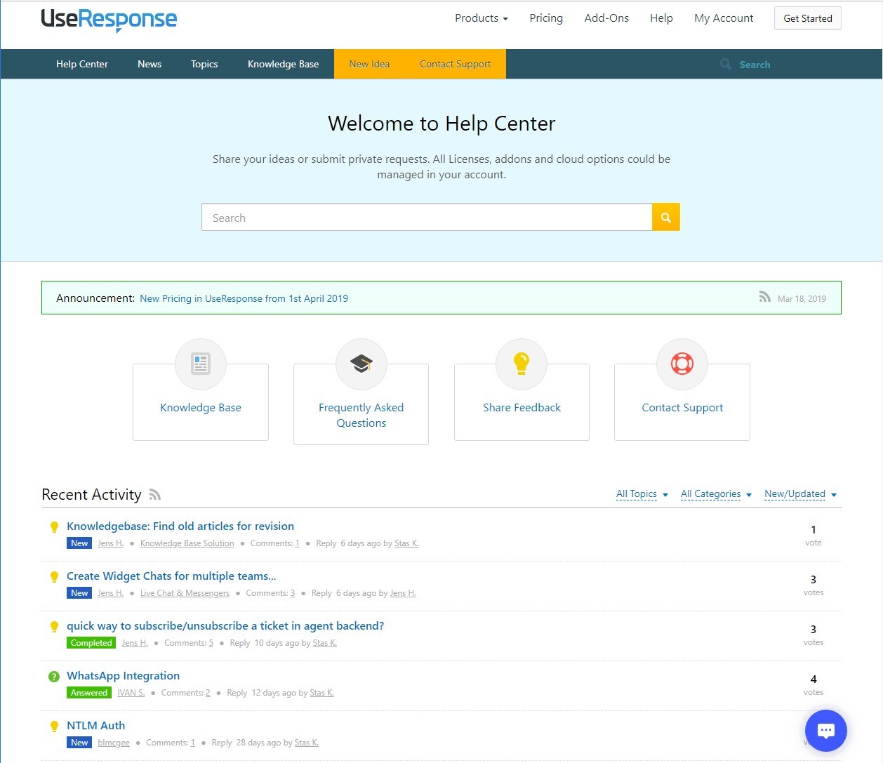Support Center